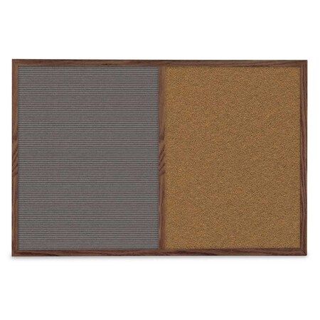 United Visual Products Slim Style Indoor Enclosed Corkboard, 36 UV504SC-GOLD-CORK